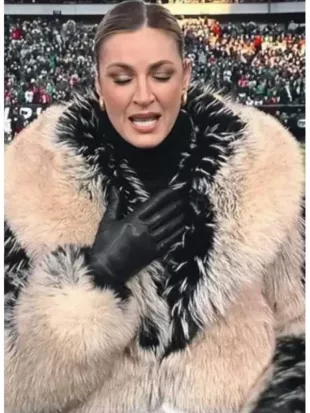 Erin Andrews 2026 Fur Jacket