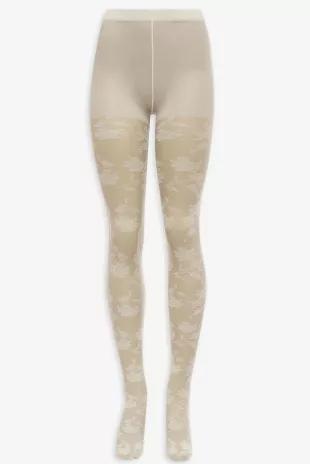Floral Knit Tights