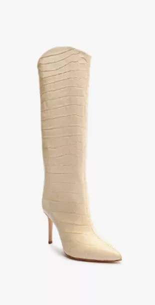 Maryana Croc Embossed Knee High Boots