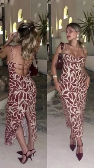 Rustic Linen Midi Dress