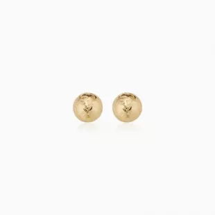 14K Yellow Gold Have A Ball Stud Earrings