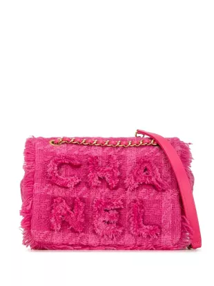Flap Bag Small Wool Pink