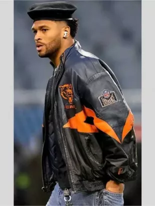 Roschon Johnson Wild Card Playoffs Chicago Bears Black Jacket