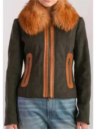 Tell Me Lies Season 3 Lucy Albright Fur Collar Jacket