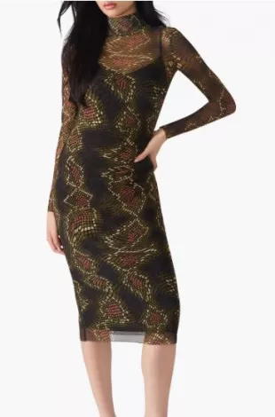 Vivienne Dress in Fossil Brown