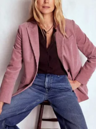 CNN This Morning 2026 Audie Cornish Pink Corduroy Blazer