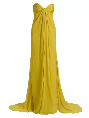 Strapless Chiffon Gown