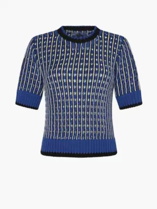 Will Trent S04 Iantha Richardson Blue Striped Sweater