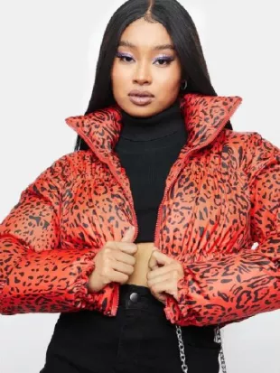 The Traitors US S04 Tiffany Mitchell Leopard Print Puffer Jacket