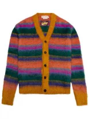 The Traitors US S04 Ron Funches Multicolor Striped Cardigan