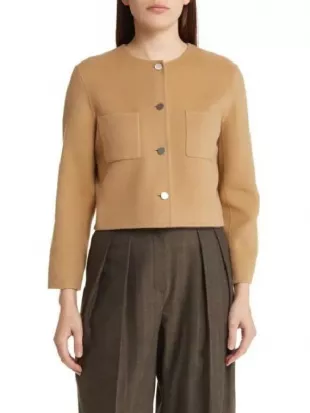 The Five 2026 Dana Perino Cropped Camel Jacket