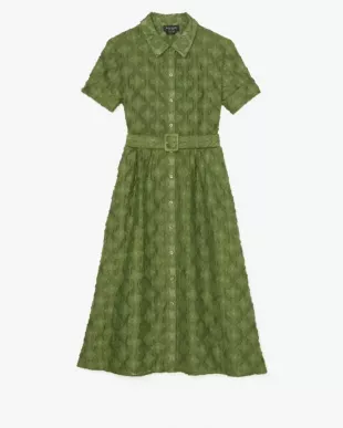 Belted Midi Shirt Dress