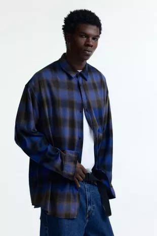 Relaxed Fit Cotton Blend Shirt