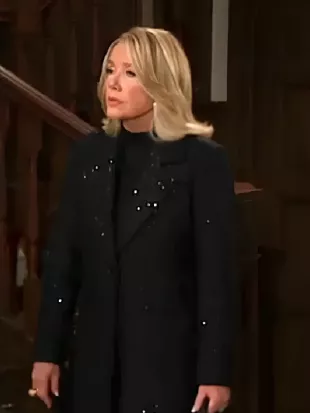 The Young And The Restless Nikki Newman Black Sequin Coat