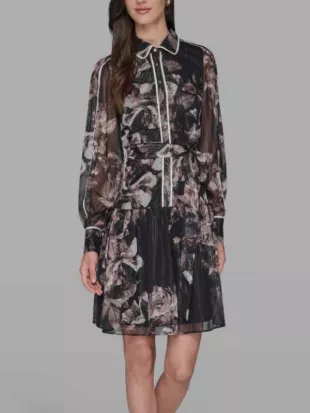 Bold and the Beautiful 2026 Murielle Hilaire Floral Printed Shirtdress