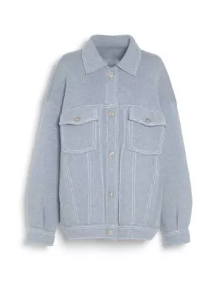 Can This Love Be Translated 2026 Hyunri Blue Contrast Stitch Jacket