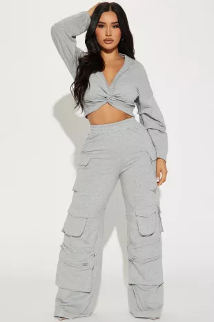 Skyler Pant Set Heather Grey