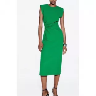 Tailored Waist Midi Dress