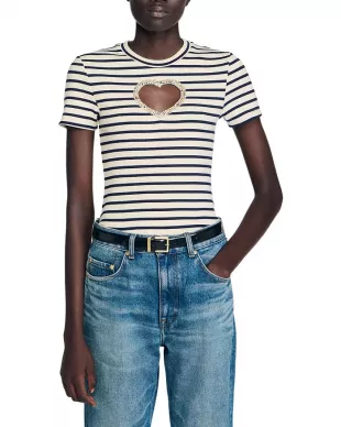 Rhinestone Embellished T Shirt