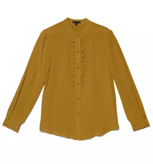 Dark Mustard Gayle Ruffle Shirt