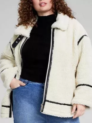 Abbott Elementary S5 Raven Goodwin Sherpa Moto Jacket