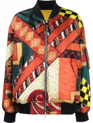 Etro Patchwork Reversible Bomber Jacket