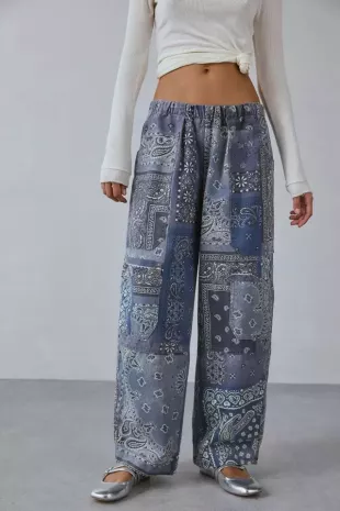 Charlie Printed Wide-Leg Pant