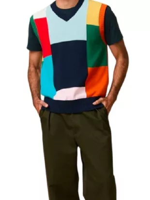 Today Show Matt Rogers Patchwork Sweater Vest
