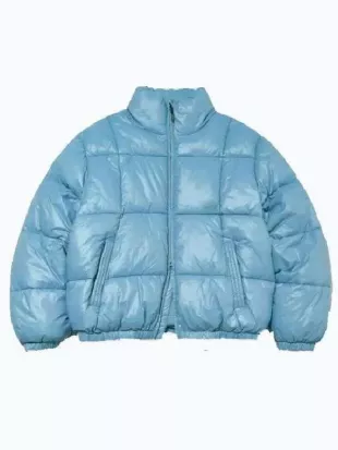 Typhoon Family S01 Lee Jun-ho Blue Zip Puffer Jacket