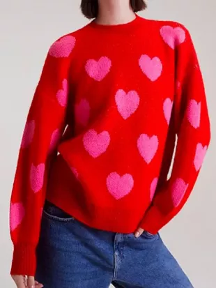 The Great Pottery Throwdown S09 Heart Printed Sweater