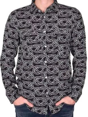 The Valley Persian Style S01 Reza Farahan Rope Print Shirt