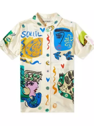 The Valley Persian Style S01 Sky Asakari Soleil Printed Shirt