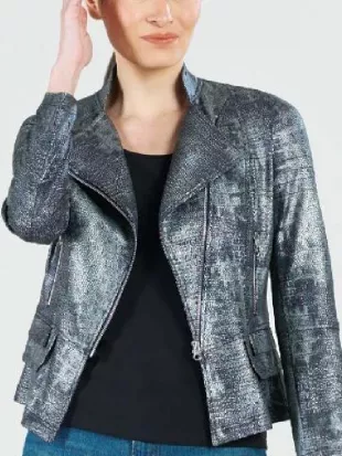 Raw 2026 Asuka Metallic Leather Jacket