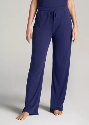 Navy Blue Waffle Knit Pants