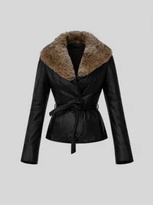 Ponies Haley Lu Richardson Black Leather Jacket