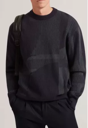 Wilan Rib Abstract Sweater
