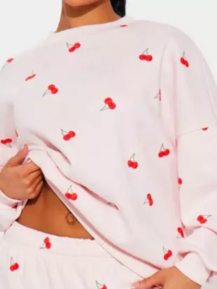 Golnesa Gharachedaghi Cherries Print Sweatshirt