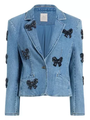 The View 2026 Joy Behar Bow Embellished Denim Blazer