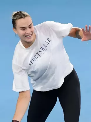 Aryna Sabalenka Australian Open 2026 White Tee