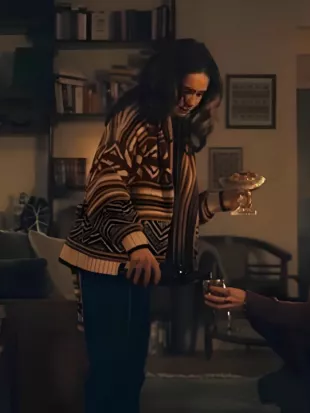 Ponies S01 Emilia Clarke Aztec Print Cardigan