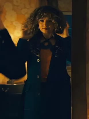 Ponies S01 Haley Lu Richardson Leopard Trim Coat