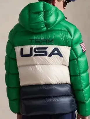 Olympics 2026 Polo Team USA Closing Ceremony Green Jacket