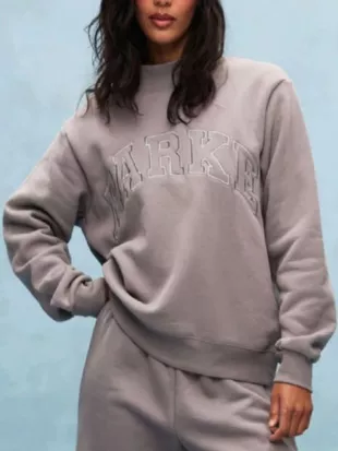 Monochrome Varsity Mockneck Sweatshirt