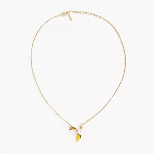 Lemon, Flower Bud and Lemon Blossom Necklace