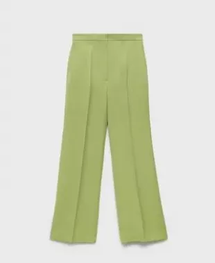 Straight-fit Linen-blend Suit Pants