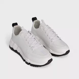 Street Life Sneakers in White Calfskin