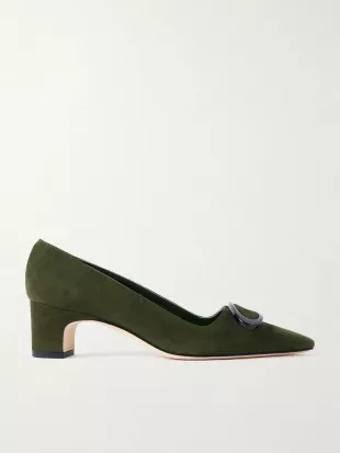 Fenix 50 Buckled Suede Pumps