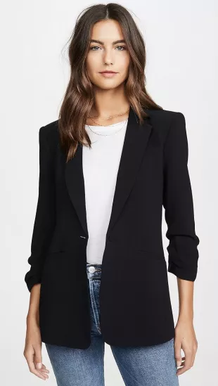 Khloe Ruched Sleeve Blazer