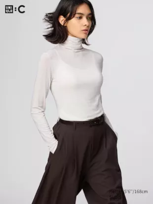 Extra Warm Cashmere Blend Turtleneck T-Shirt
