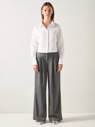 Liz Grey Wide Leg Trousers